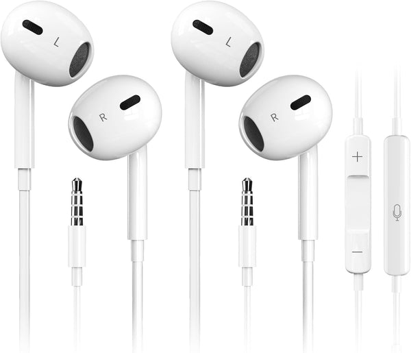 Antool Wired Earbuds,【Ultra Clear Calls & No Noise】 Headphones Earbuds Wired 3.5Mm, In-Ear Earphones with Mic, Compatible with Iphone/Ipad/Android/Laptop/Pc 【2 Pack】