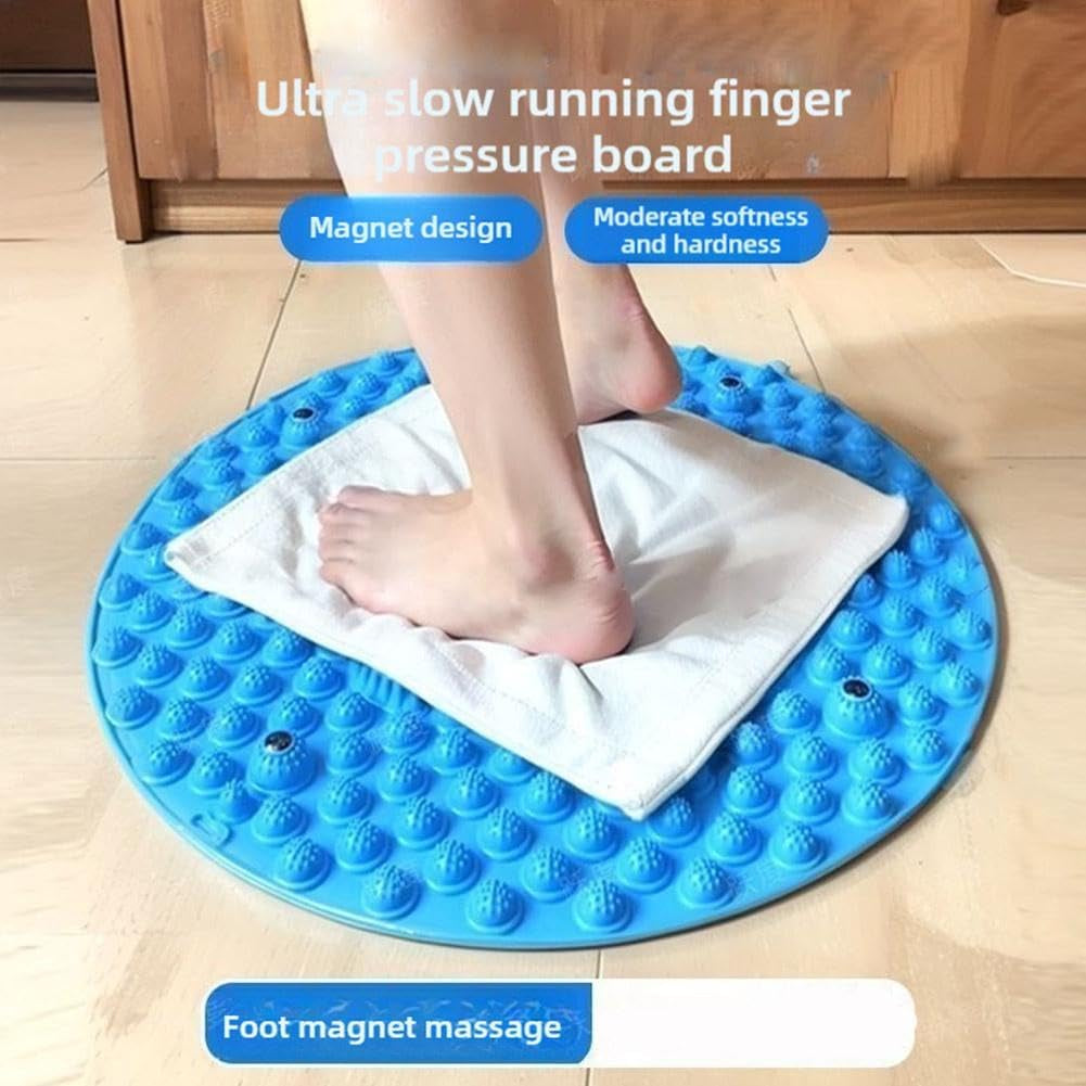 Foot Massage Mat, Foot Reflexology Pad with Magnetic Therapy Acupressure Disc, Relaxation Massage Mat Feet Massage Pad, anti Fatigue Walk Stone Acupoint Mat Particle Portable Massage Tool for Walking