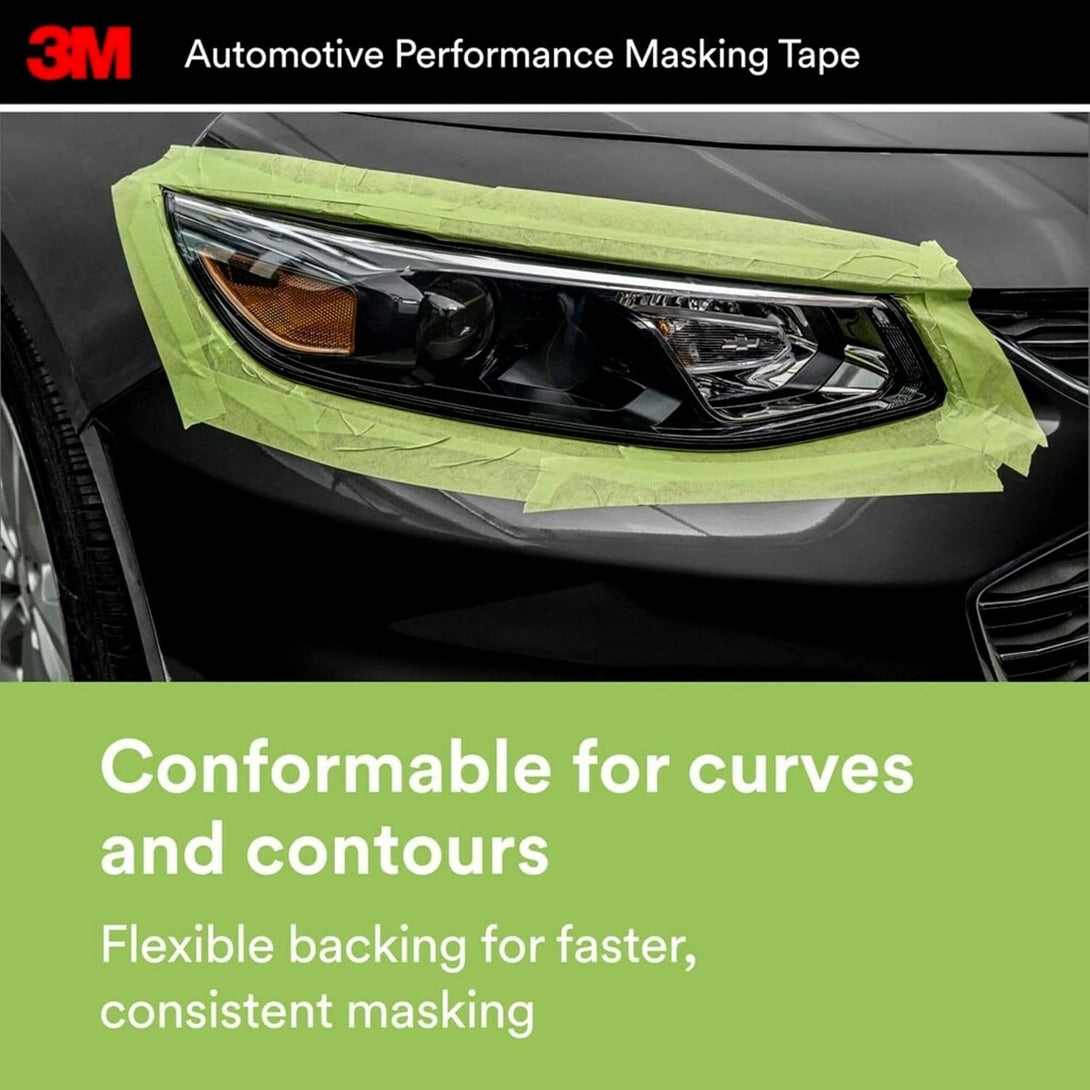 3M Automotive Refinish Masking Tape, 06654, 36 Mm X 55 M, 1 Roll