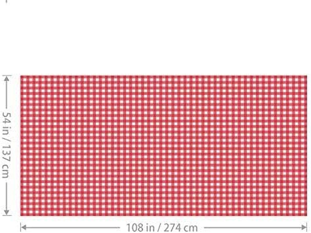 Pack of 4, Red and White Checkered Picnic Table Cover, Disposable Plastic Party Cover, Plaid Design by Crystal Lemon