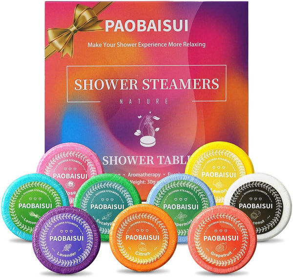 9 Pack Shower Steamers Aromatherapy Shower Tablets Birthday Gifts for Women, Bath Bombs Gifts for Her,Spa Gifts for Women,Vapor Shower Accessories with Essential Oils Stress Relief