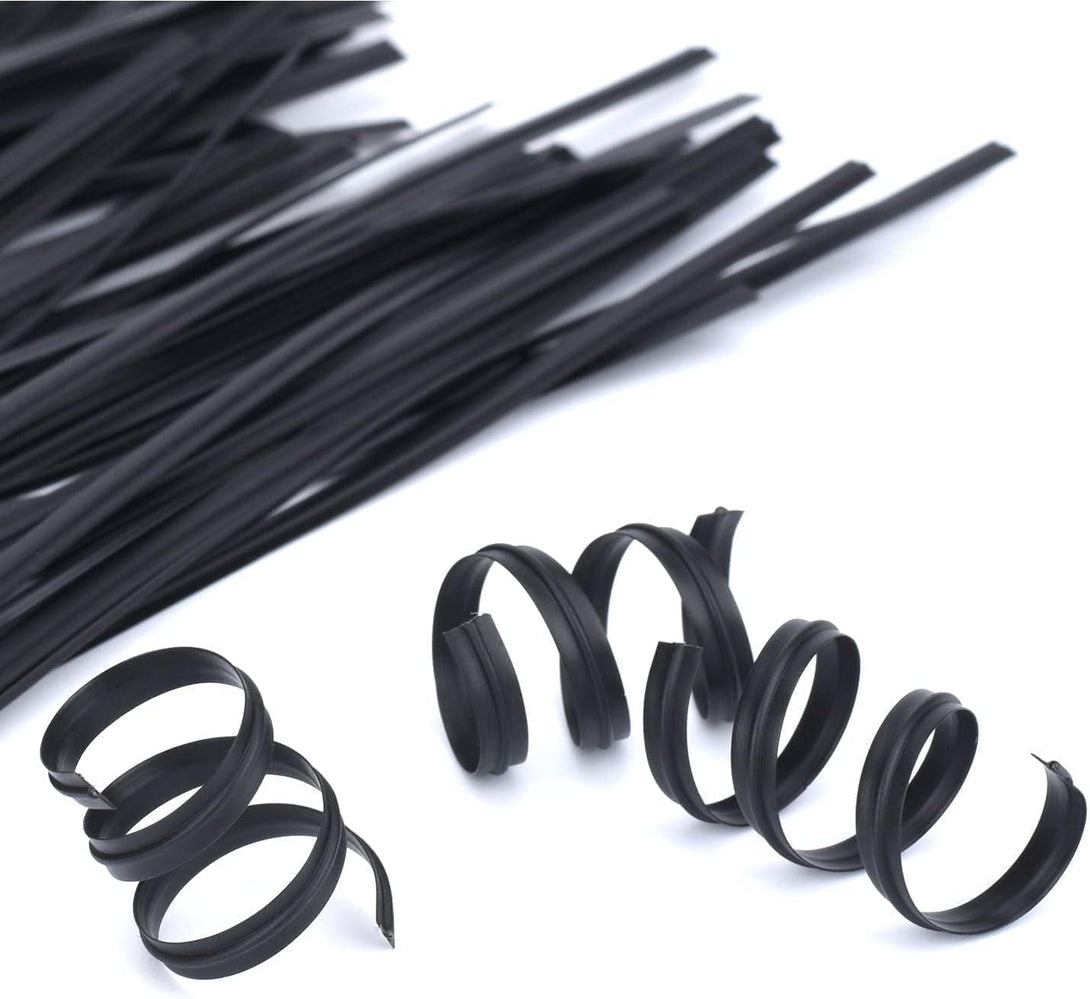 400 Pcs Twist Ties for Bags 5" Cable Ties Bag Twist Ties for Cord Twist Bread Ties Reusable Black Plastic Coated Ties Heavy Duty Bread Ties Twist Wire Ties for Household and Office Use