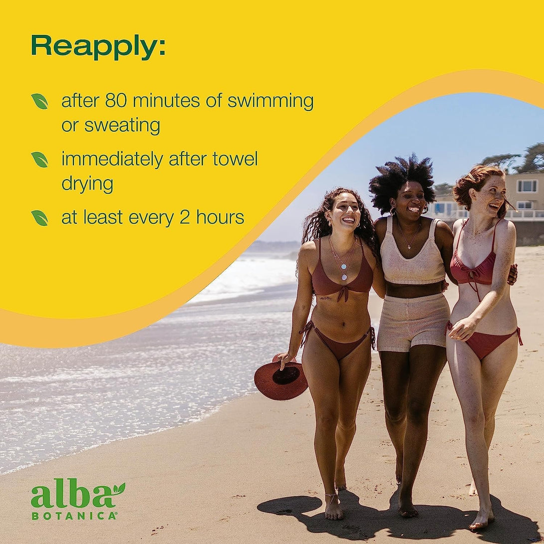 Alba Botanica Sensitive Sunscreen Spray for Face and Body, Fragrance-Free, Broad Spectrum SPF 50, Water Resistant, 5 Fl. Oz. Bottle