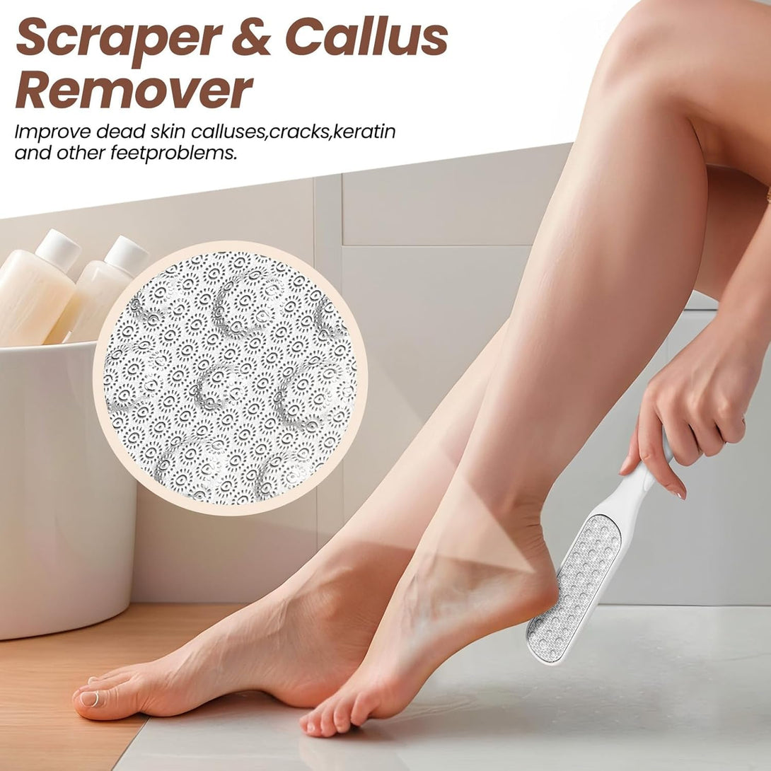 4 Pack Toe Cleaning Brush Set,Long Handle Bath Toe Brush Scrubber Bathroom for Seniors Elderly Men and Women (Grey)