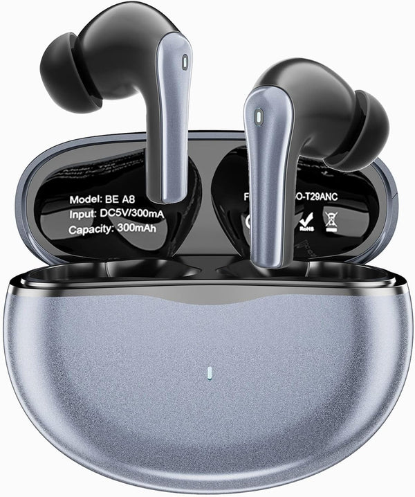 Bluetooth Headphones,Wireless Earbuds 50H Playback Ear Buds with Charging Case Stereo Sound In-Ear Airbuds Waterproof Earphone with Mic Compatible with Iphone/Android Pods Laptop Sports Workout