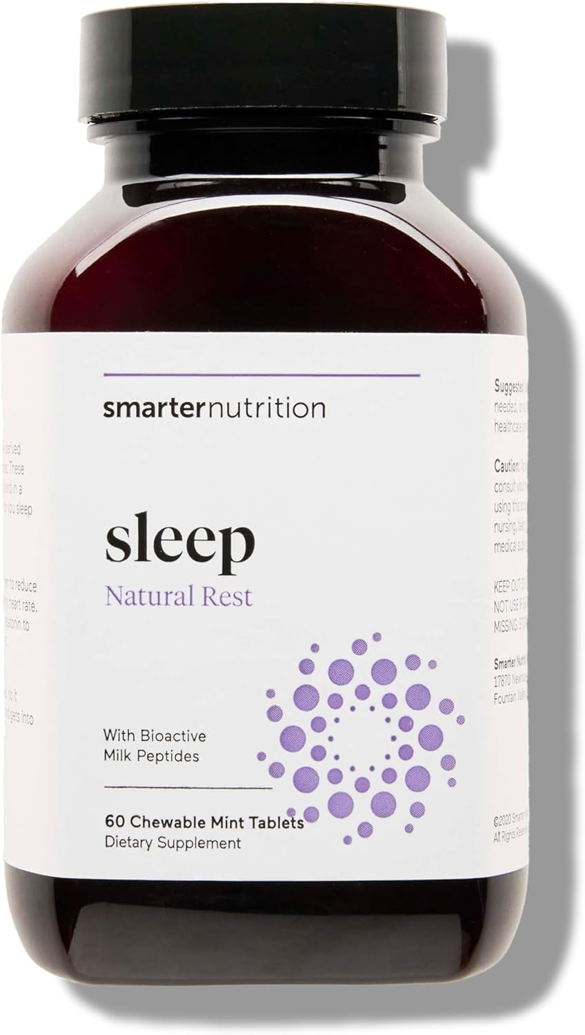 Smarter Nutrition Smarter Sleep Melatonin Dissolvable Tablets 4.5 Mg + Natural Clinically Proven Lactium® for Sleep & Stress Support - Mint Flavor Melatonin Tablets - Non-Gmo-60 Count[30-Day Supply]