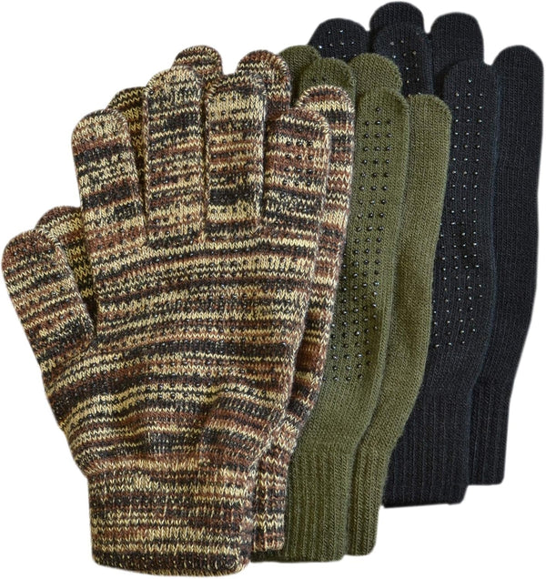 Men'S 3-Pair Pack Grip Dot Assorted Gloves