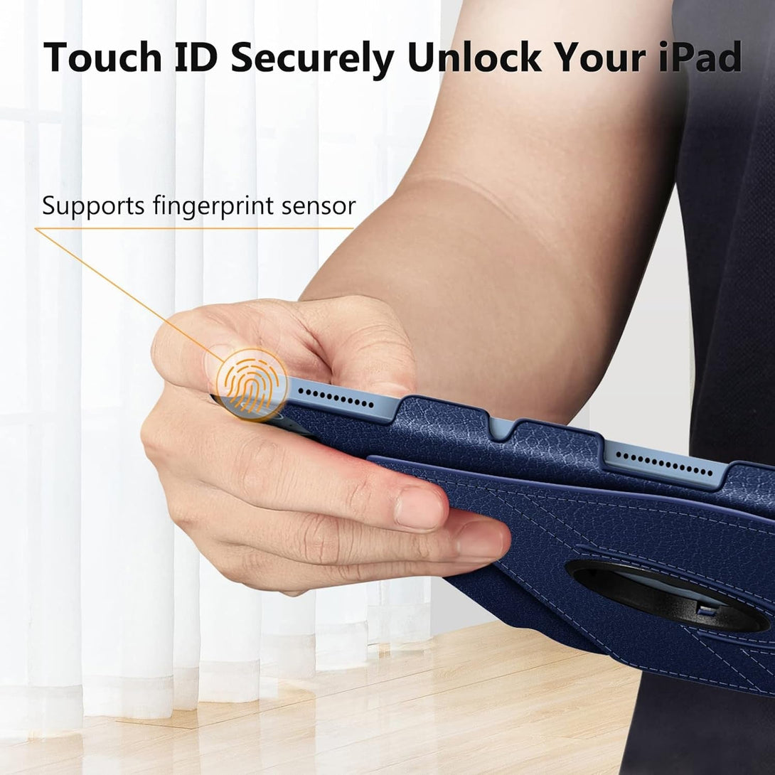 Fintie Rotating Case for Ipad (A16) 11Th Generation 11 Inch (2025), Ipad 10Th Generation 10.9 Inch (2022) - [Built-In Pencil Holder] 360 Degree Rotating Protective Stand Cover, Navy