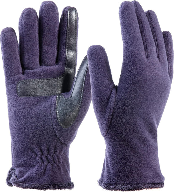Isotoner Womens Stretch Fleece Gloves with Microluxe Lining and Smart Touch Technology
