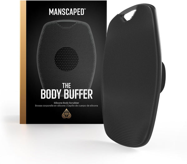 MANSCAPED® the Body Buffer Premium Silicone Scrubber for Nourishing, Cleaning & Exfoliating Your Skin - Lather Boosting Bristles with Ergonomic No-Slip Handle, Long-Lasting & Easy to Clean (1-Pack)