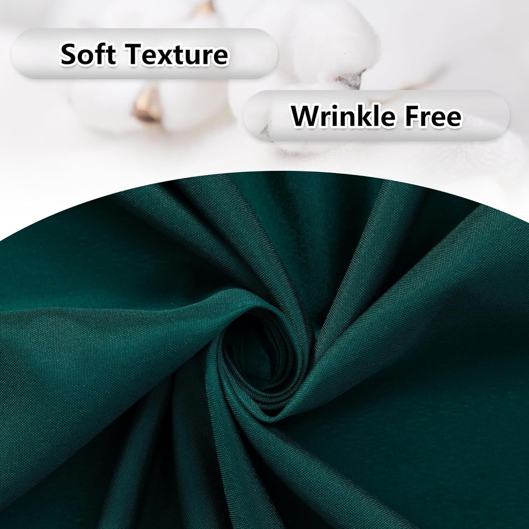 MEETSKY Hunter Green Backdrop Curtains for Parties Wedding Curtains Rod Pocket Green Photo Curtains Backdrop Sliding Drapes Backdrop Curtains for Birthday Party Photography, 5Ft X 7Ft, 2 Panels