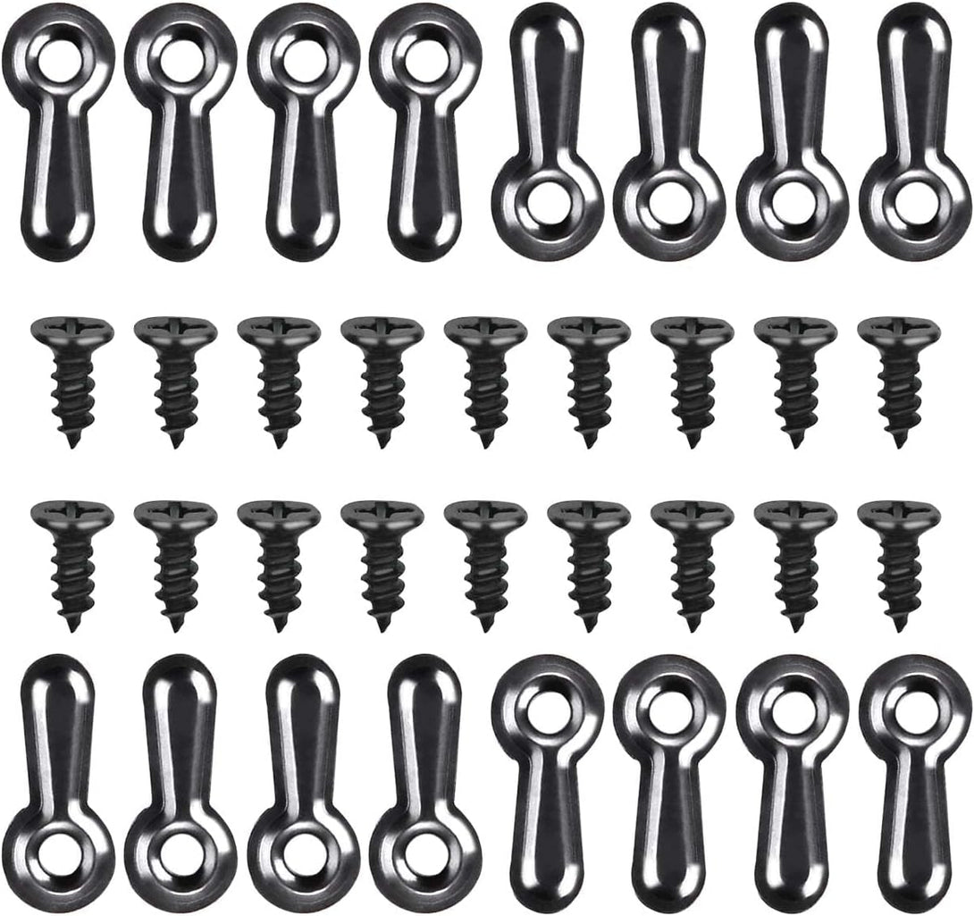 160-Piece Metal Picture Frame Set with 160 Screws, Turn Button Fasteners, Black Frame Hardware, Hanging Hangers for Photos, Crafts, Posters