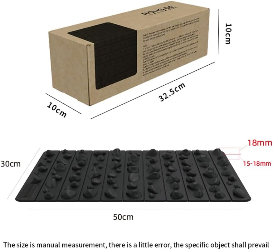 Foot Relief Massage Mat - Non-Electric Acupressure Pad for Office & Home Use - Ergonomic Reflexology Mat for Plantar Fasciitis, Heel Pain Relief - Durable Rubber Floor Mat for Men/Women