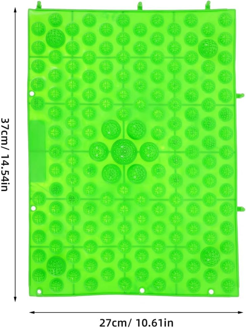 Foot Massage Acupressure Mat High Elasticity TPE Foot Massage Plate for Blood Circulation and Relief Portable for Office Workers and Seniors Green