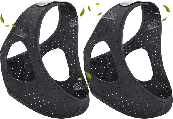 2 Pack anti Snore Chin Strap, Dizywiee Snoring Solution, Effective anti Snore Strap, Adjustable and Breathable Stop Snoring Sleep Headband for Men Women