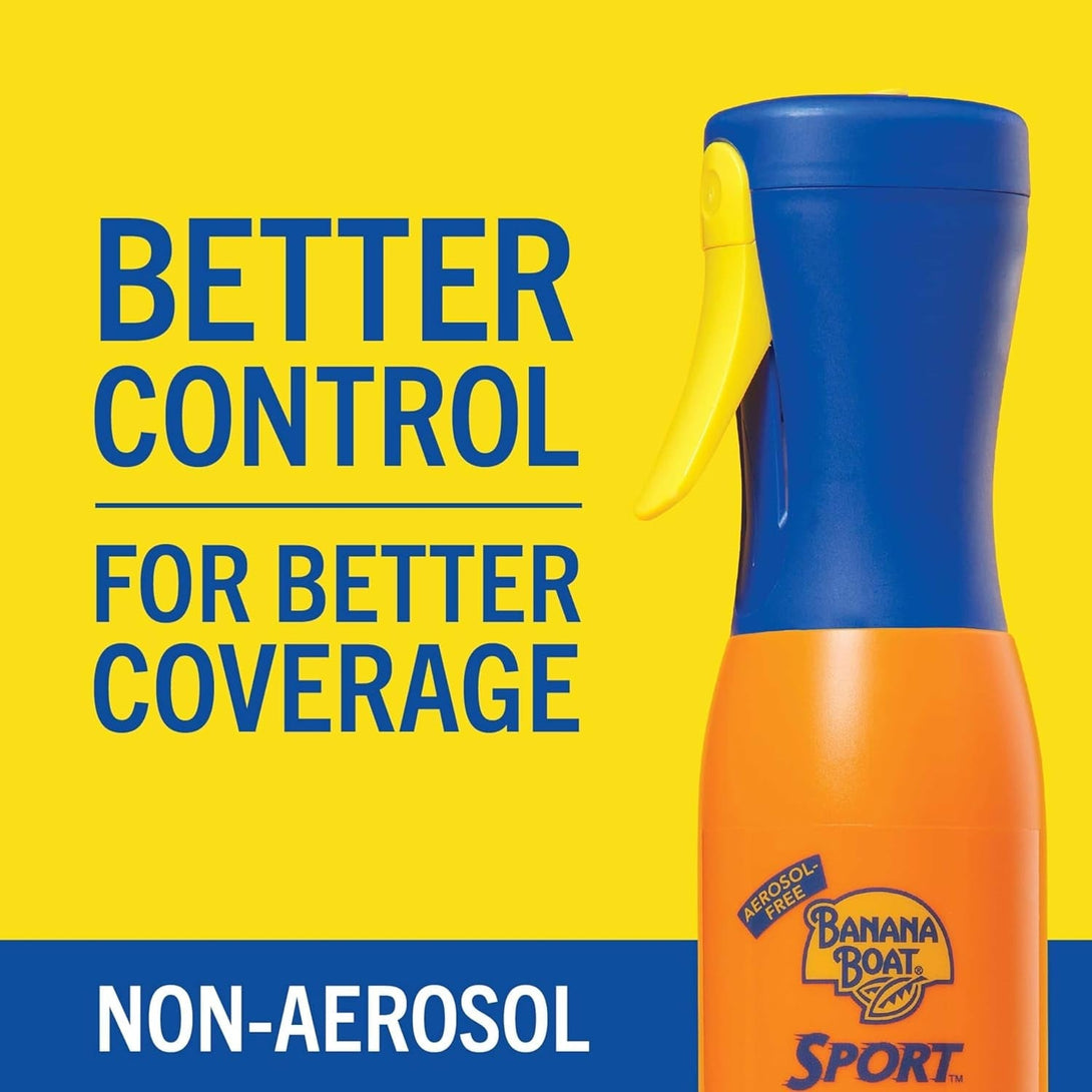 Banana Boat Sport 360 Coverage Spray Sunscreen Mist SPF 50 Refill | Non-Aerosol Sunscreen Spray, SPF 50 Sunblock Mist, Oxybenzone-Free, 360 Coverage Refill, 5.5Oz