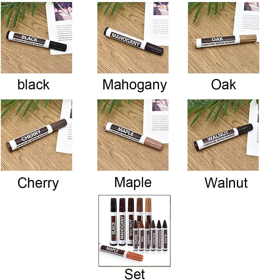 1Pc Furniture Repair Wood Cabinet Floor Touch up Markers Scratch Filler Remover - Mahogany Wood Polish and Care Wood Floor Markers 95) (Mahogany)