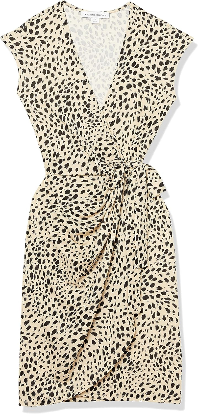 Amazon Essentials Women'S Classic Cap Sleeve Wrap Dress (Available in plus Size)