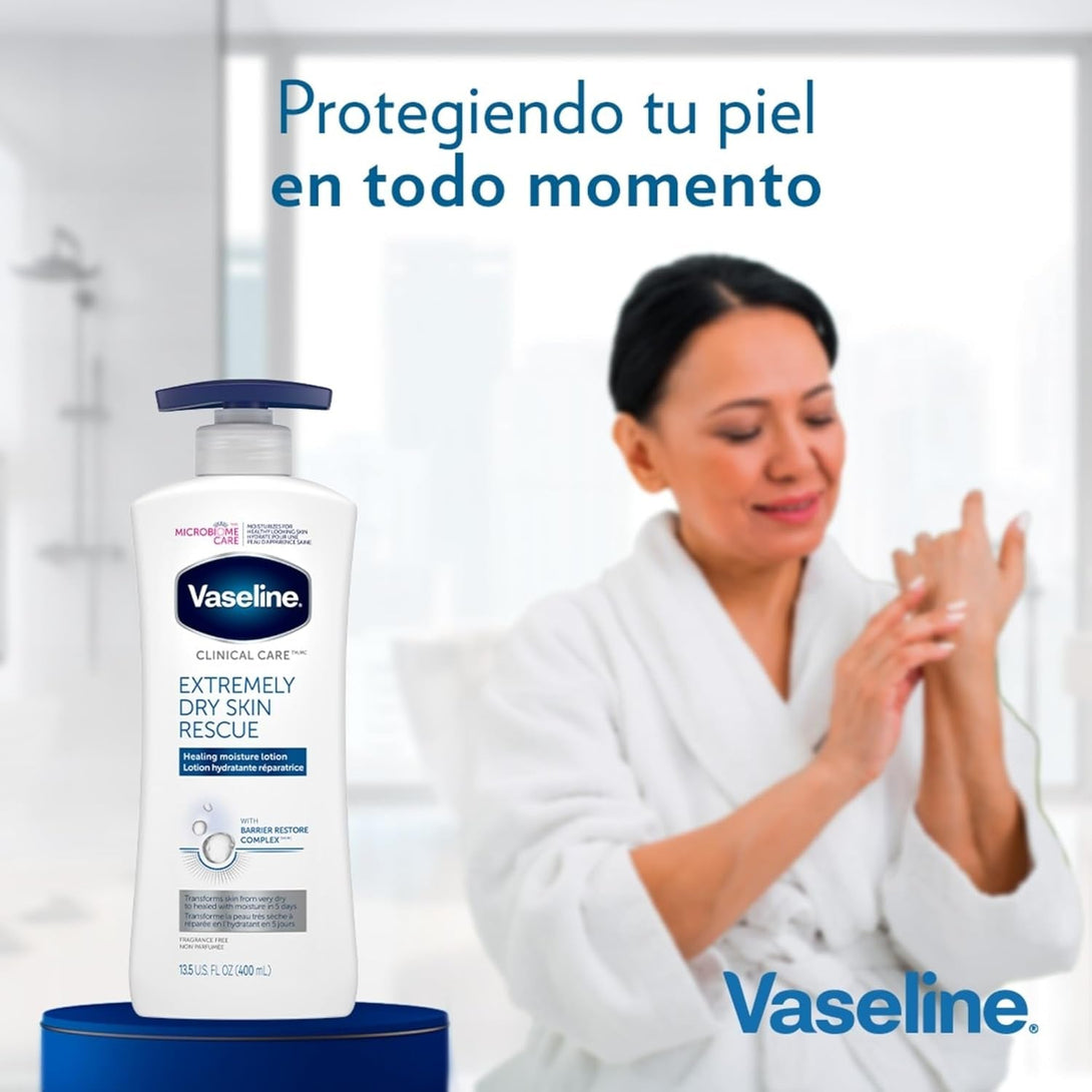 Vaseline Clinical Care Hand and Body Lotion Extremely Dry Skin Rescue 13.5 Oz