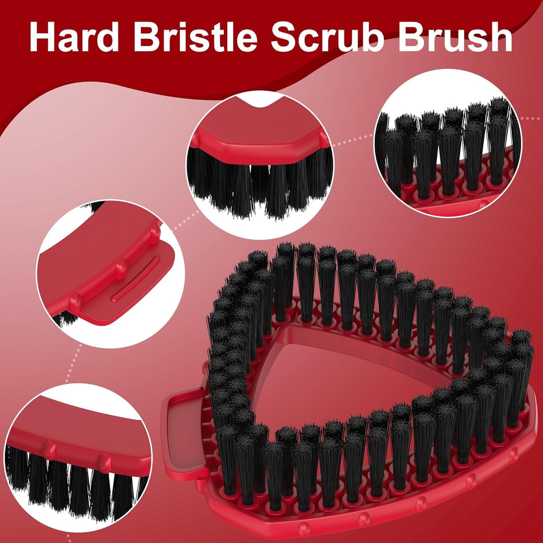 2 Pack Scrubber Mop Head Scrub Brush Head for O-Cedar Rinseclean 2 Tank System, Scrub Brush Attachment for Ocedar Spin Mop Scrubber Head Stiff Triangle Mop Head for Floor Shower Cleaning Accessories