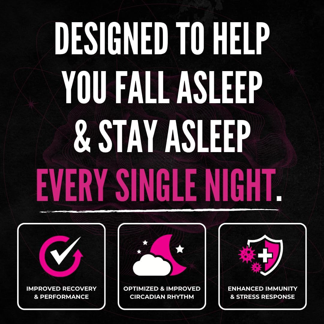 8-In-1 All-Natural Sleep Aid Supplement for Recovery, Immunity, & Sleep Support | Organic Reishi & Valerian Root | Ashwagandha Root & Vitacherry Sport | Apigenin & L-Theanine | Melatonin & Vitamin D3