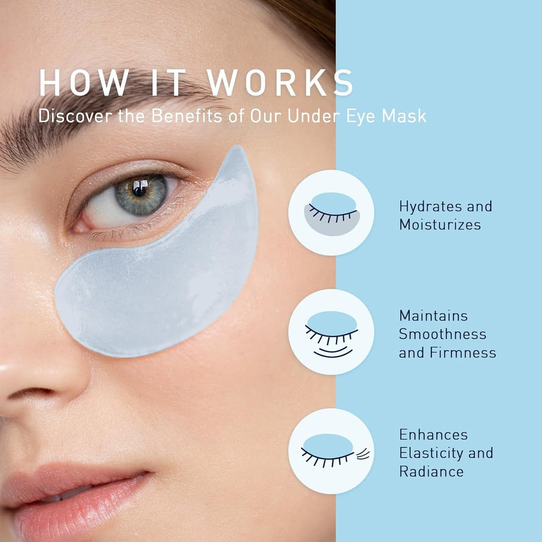 Enaskin Naturals under Eye Patches for Dark Circles: 30 Pairs Retinol Collagen Eye Gels Mask - Reduce Wrinkles Puffy & Bags - Skin Treatment Pads - anti Aging Moisturizer for Women (Blue)