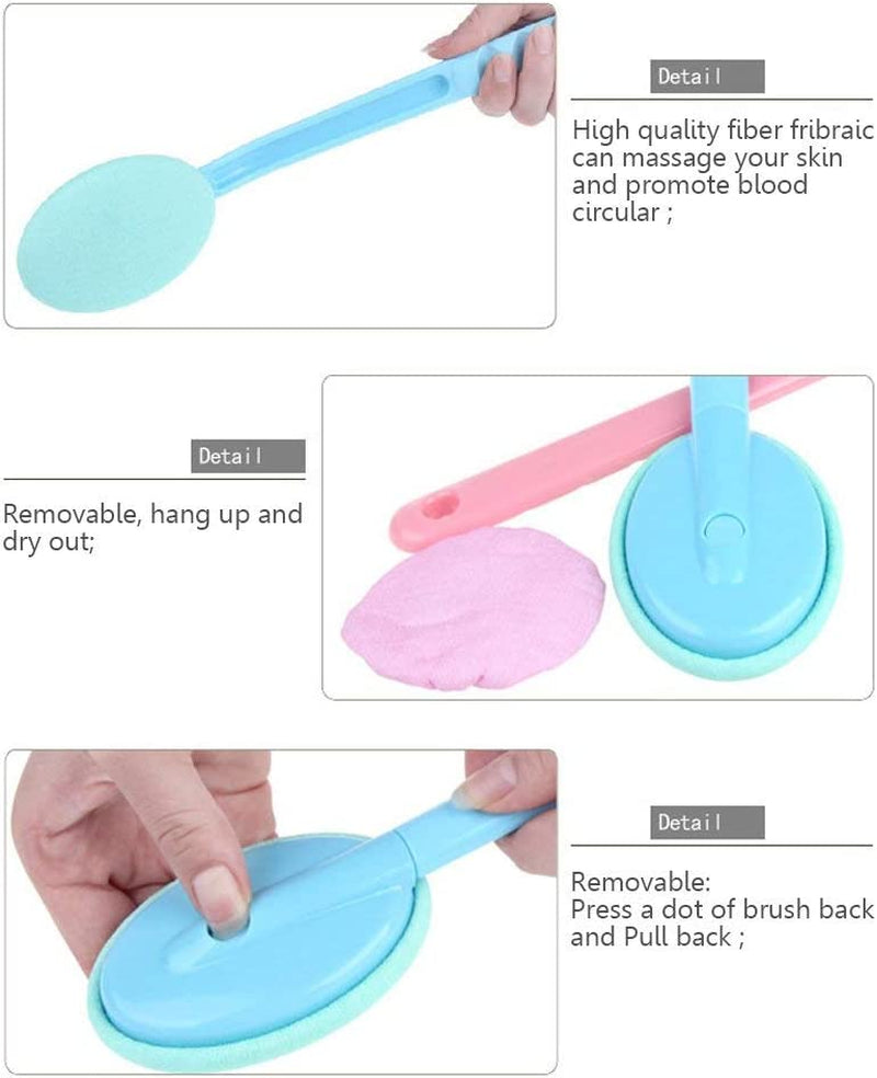 Eyxformula Easy Lotion Applicator for Back – Long Handle Cream Applicators Wand with 2 Pads, Tool to Apply Sunscreen, Self Tanner on Back, Body & Feet, Lotion Stick Brush Gift for Women, Men, Elderly