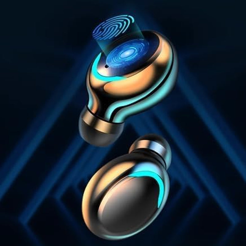 Wireless Earbuds, Earphones Bluetooth 5.3, Touch Control Noise Reduction Headphones for Work/Sport,Hifi Digital LED Display Charging Case, IP7 Waterproof Mini Ear Buds