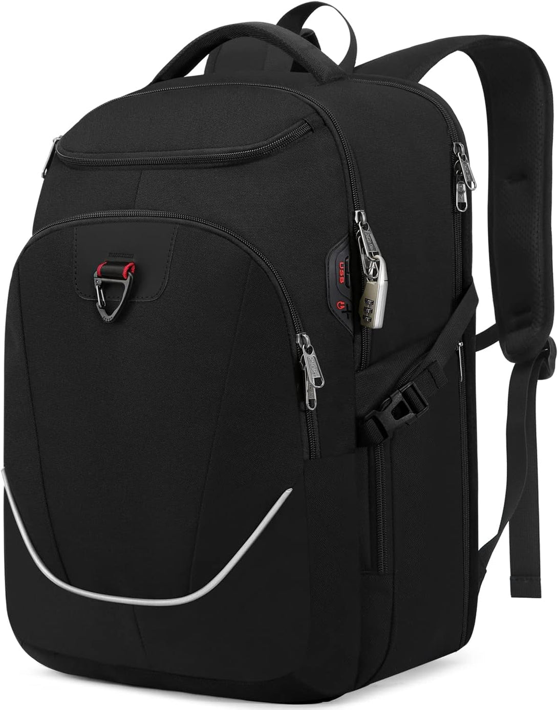 Della Gao Travel Laptop Backpack, anti Theft Backpack for Men and Women with USB Charging Port Business Computer Backpack Bag (Black 2811-17 Inch)
