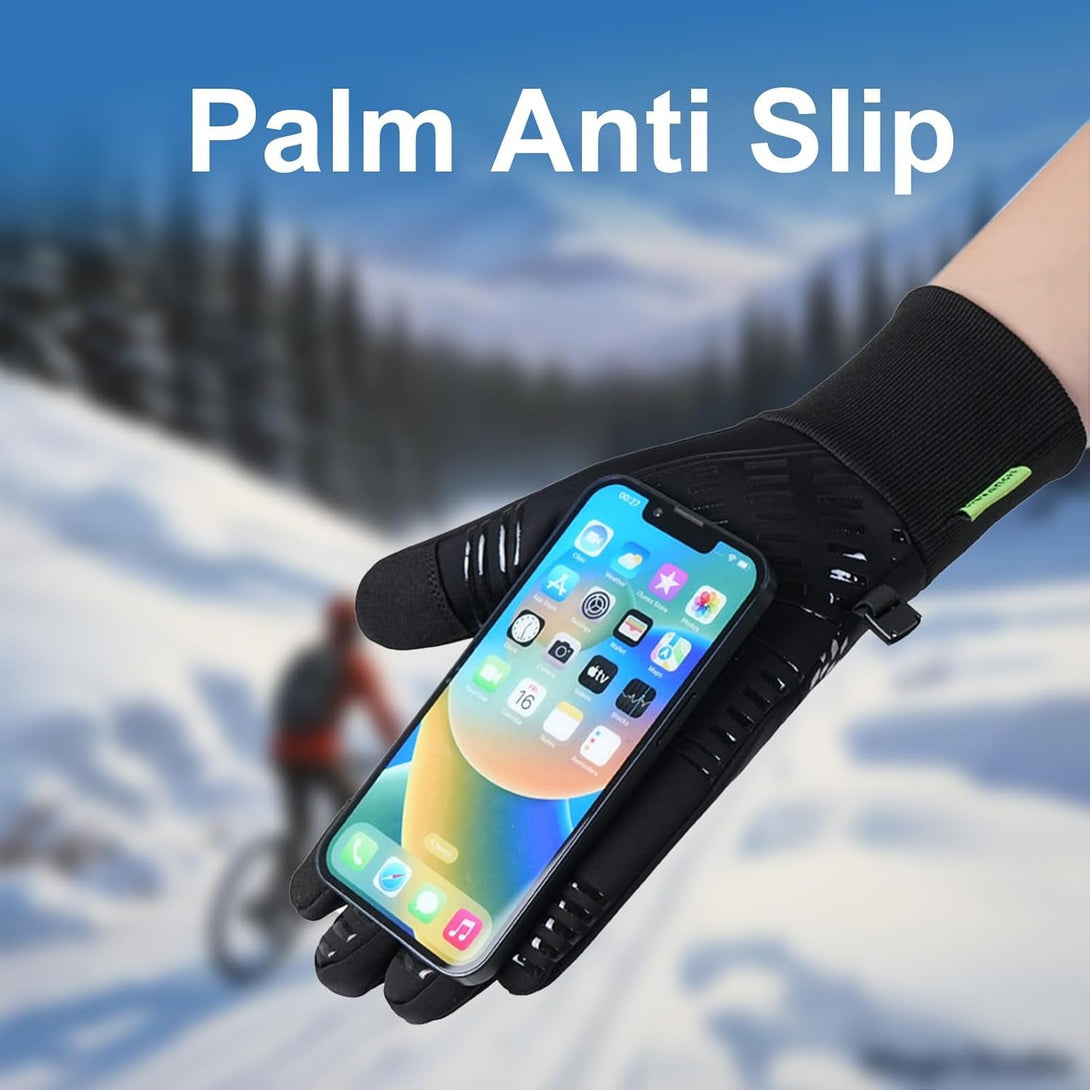 Lightweight Winter Gloves for Men & Women, Touchscreen Windproof Thermal Gloves, Water-Resistant Anti-Slip Warm Gloves for Cycling, Running, Hiking, Driving