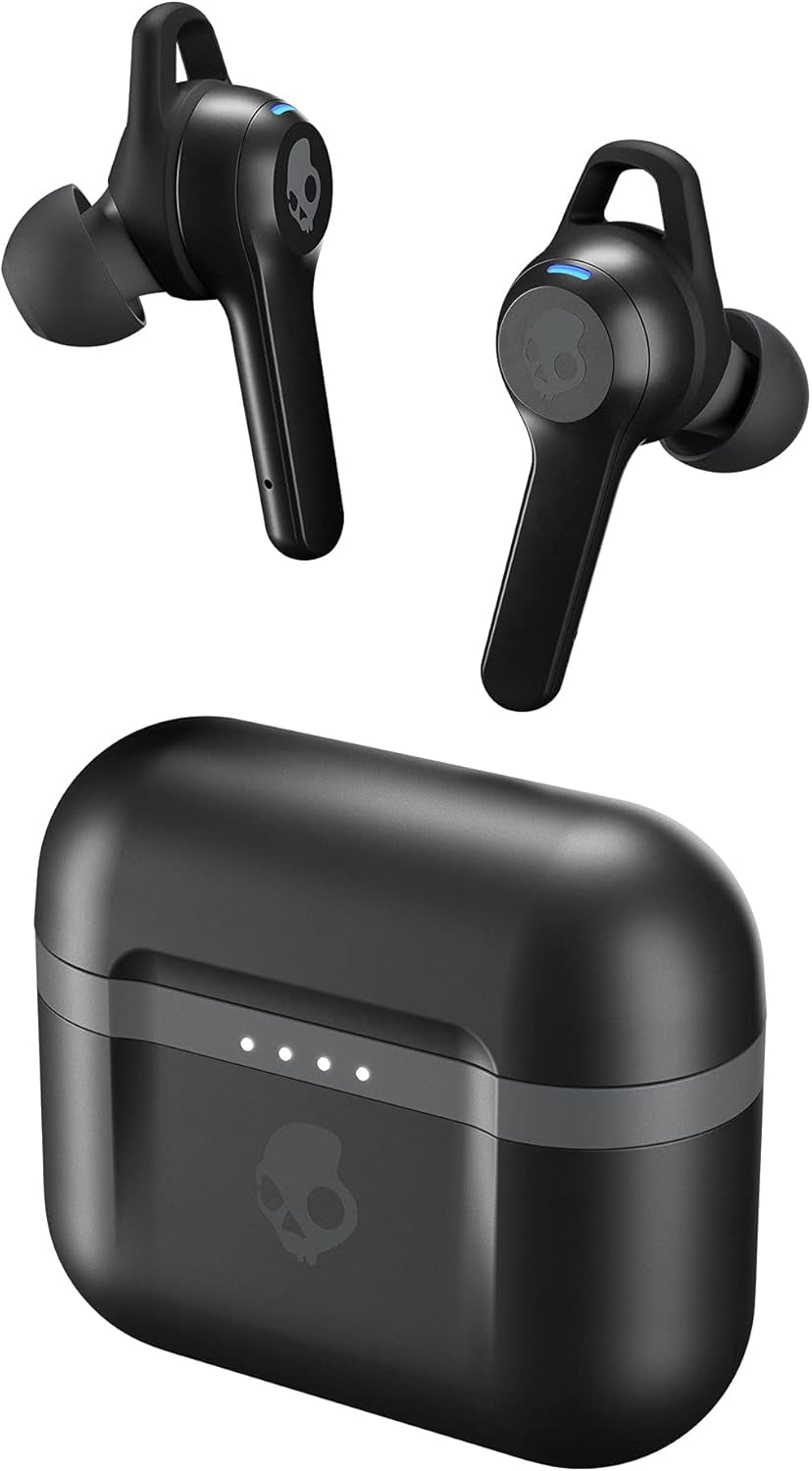 Skullcandy Indy Evo In-Ear Wireless Earbuds, 30 Hr Battery, Microphone, Works with Iphone Android and Bluetooth Devices - Black