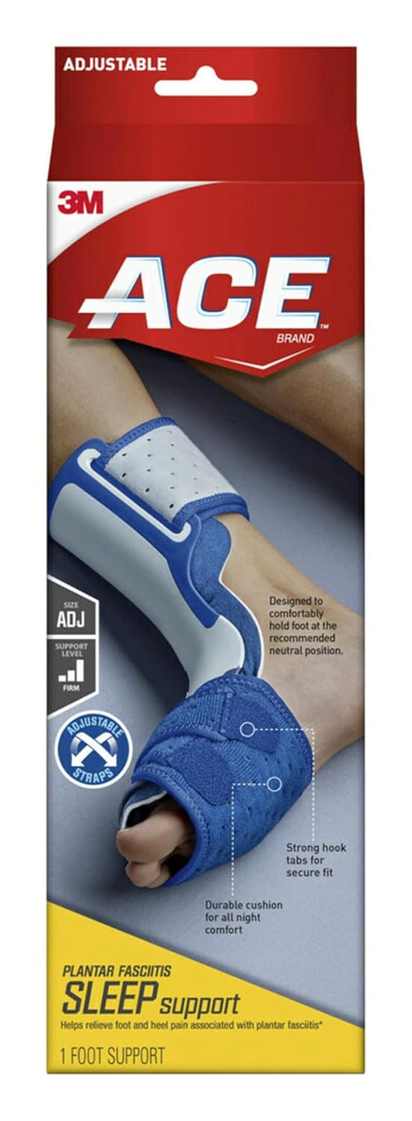 ACE Brand Plantar Fasciitis Sleep Support, Adjustable, Navy, 1/Pack