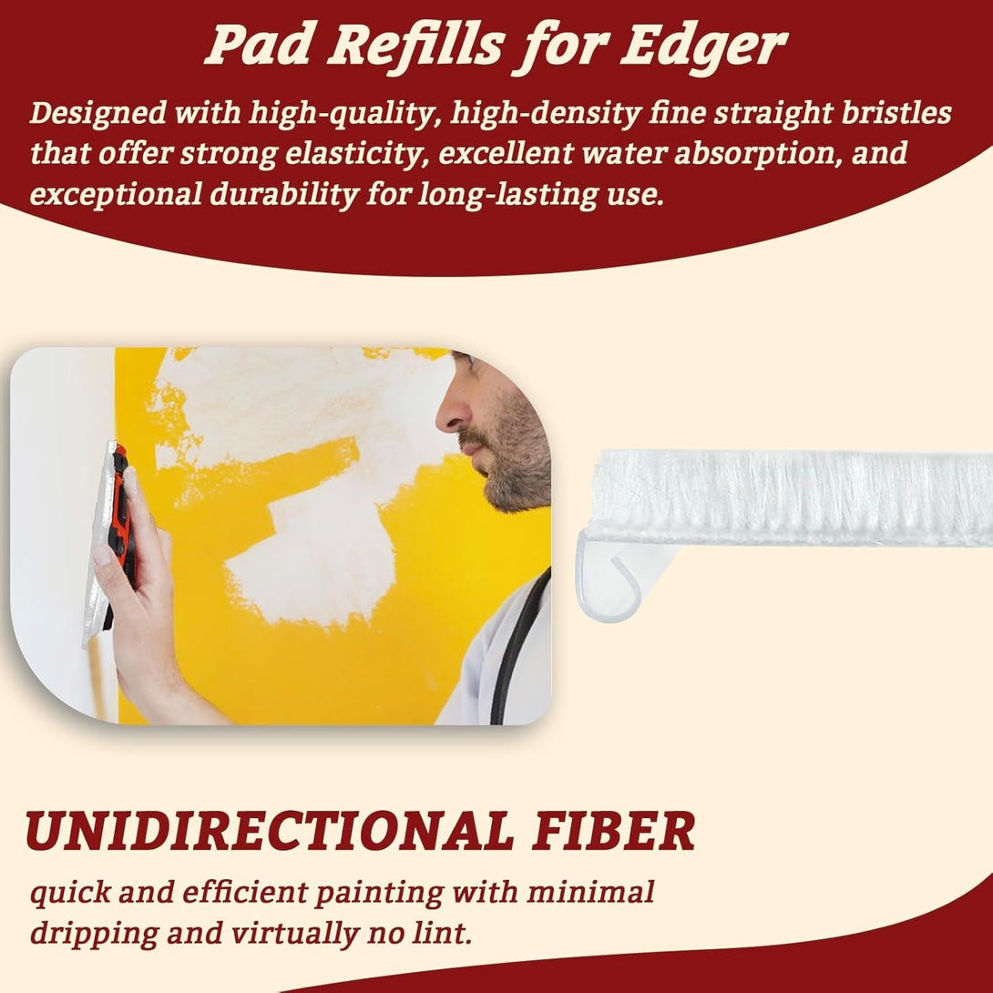 10 Pack of Paint Edger Replacement Pads - Pad Refills for Edger - Replacement Pad Refills for Paint Edger Tool