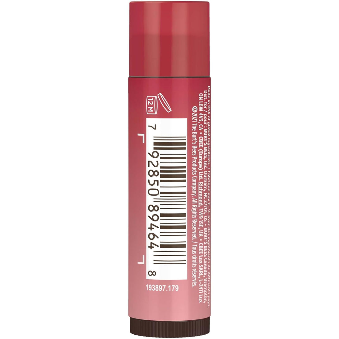 Burt'S Bees Lip Tint Balm Valentines Day Gifts with Long Lasting 2 in 1 Duo Tinted Balm Formula, Color Infused with Hydrating Shea Butter for a Natural Buildable Finish, Fiery Red Dahlia (2-Pack)