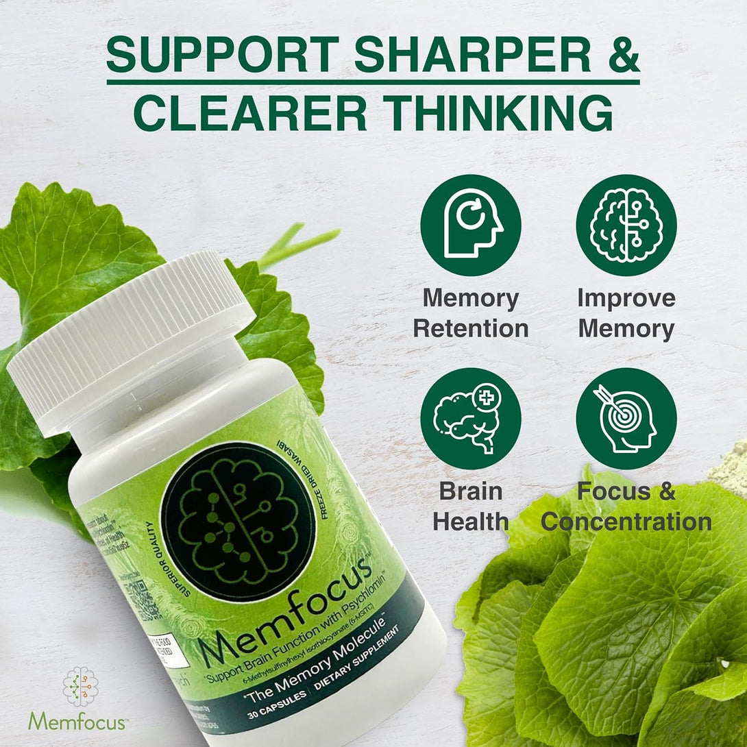 100Mg Memory Health Capsules – Enhance Memory, Focus, and Mental Clarity with Psychlomin (6-MSITC) – 30 Capsules for Peak Memory Performance.