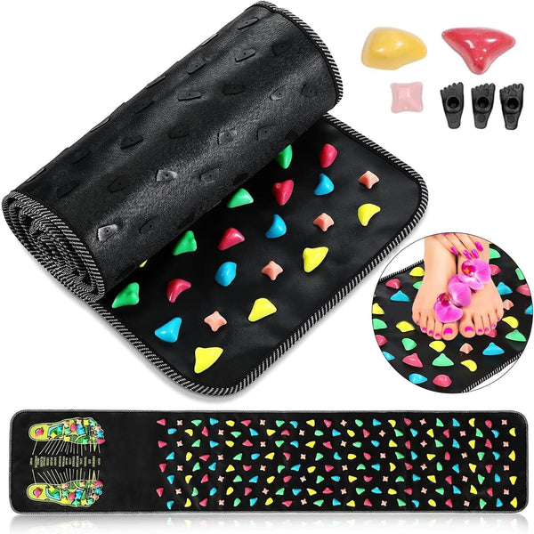 Foot Massage Pad Reflexology Mat Acupuncture Mat for Leg Reflexrelief Foot Pressure Point Massager Ease Muscle anti Fatigue Office Standing(47.2 * 13.8Inch)