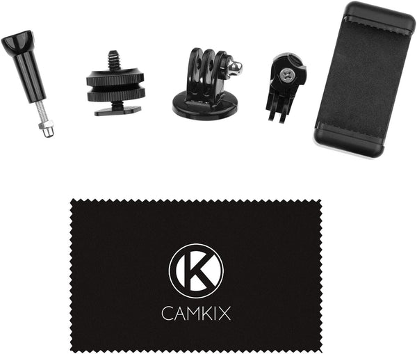 Camkix Hot Shoe Mount Adapter Kit Compatible with Phone, Action Cam to the Flash Mount of Your DSLR Camera - Record Your Photo Shoot or Use Phone Apps for Lighting