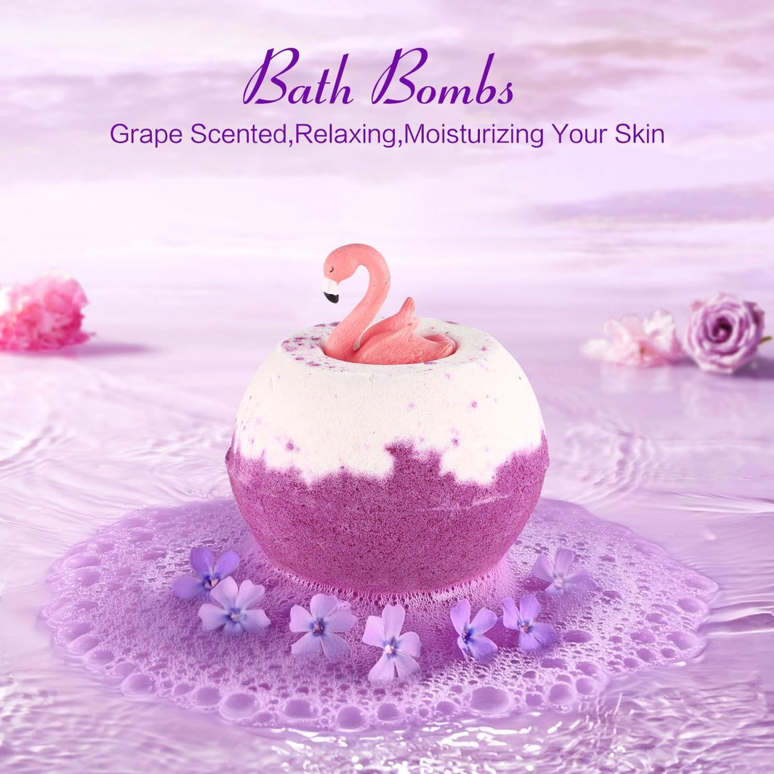 Birthday Gifts for Women, Aoen Unique Spa Relaxation Self Care Gifts for Women Friendship, Best Friend, Mom, Wife, Sister, 8P Purple Get Well Soon Gift Baskets for Christmas, Valentines, Mothers Day