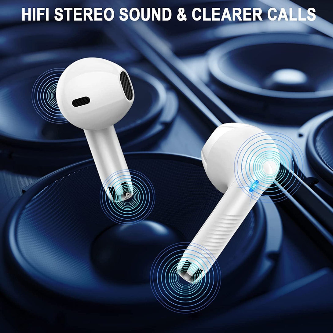 Wireless Earbuds, Bluetooth 5.4 Ear Buds LED Power Display Headphones Bass Stereo, Bluetooth Earbuds In-Ear Noise Cancelling Mic, 40H Playback Mini Case IP7 Waterproof Sports Earphones for Android Ios