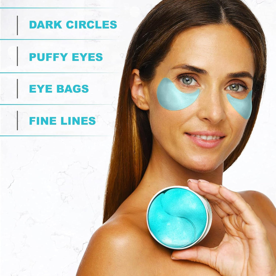 Under Eye Patches for Puffy Eyes and Dark Circles - Retinol Collagen under Eye Masks - Reduce Wrinkles & Bags - Skin Treatment Pads - anti Aging Moisturizer Mask for Women Gift - 60 Gel Pads