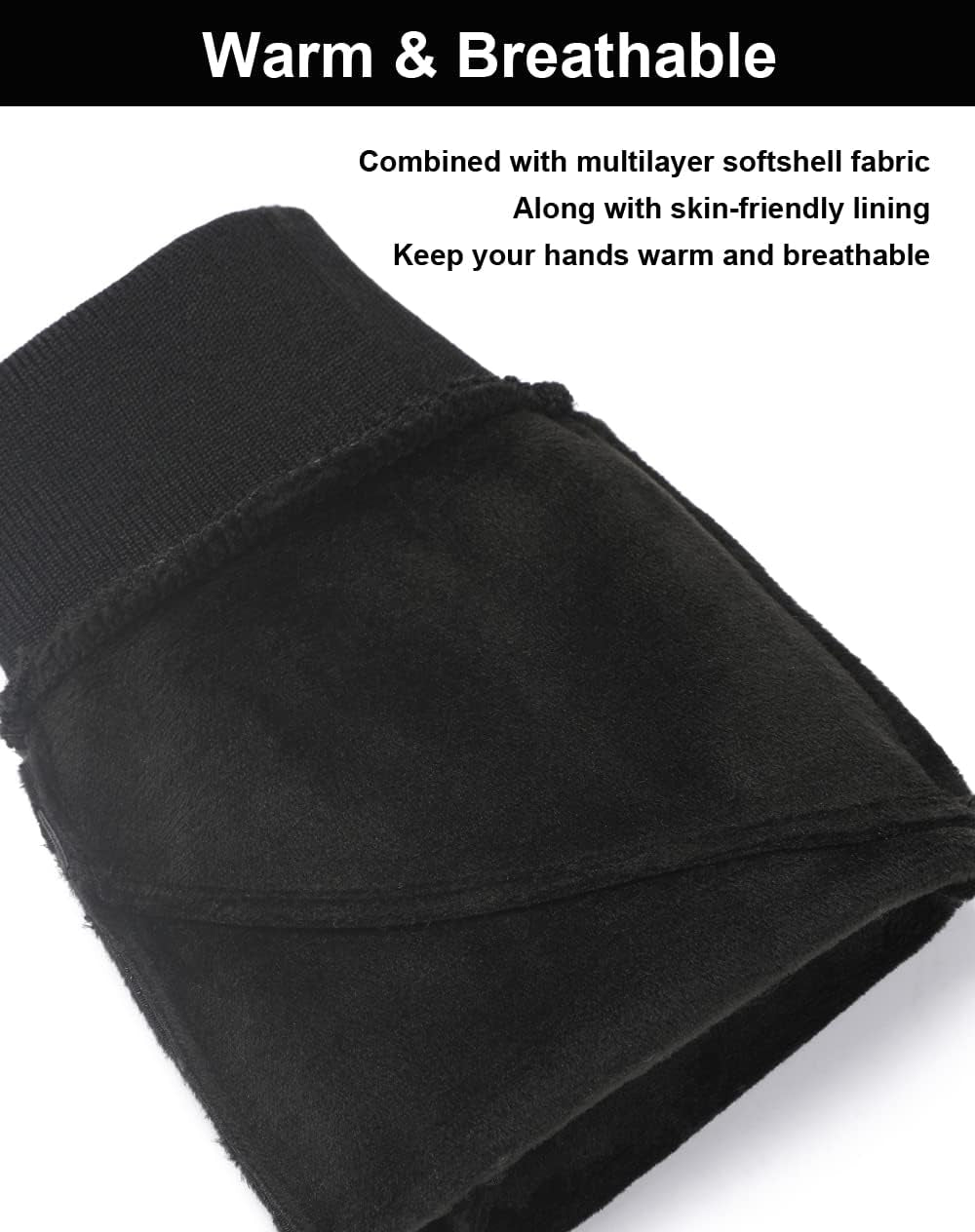 Winter Gloves for Men & Women - Touch Screen, Warm & Waterproof, Running, Cycling & Driving Gloves