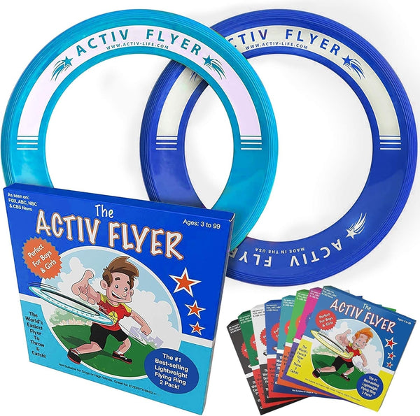 Activ Life Kidâ€™S Flying Rings (2 Pack) They Fly Straight & Donâ€™T Hurt, 80% Lighter than Standard Rings - Replace Screen Time with Healthy Family Fun - Get outside & Play