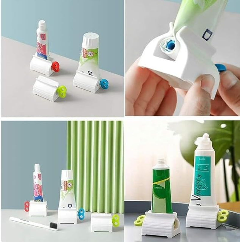3Pcs Blue for Rotating Toothpaste Dispenser with Tube Squeezer Toothpaste Artifact Dispenser for Bathroom,Bathroom Organization,Tube Squeezer,Health and Household,Bathroom Safety, Aids and Accessories