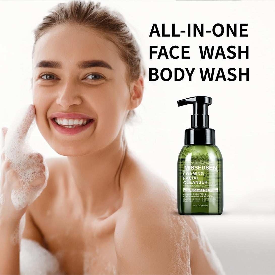 Hydrating Foam Cleanser | Makeup Remover & Gentle Face Wash for Normal to Dry, Sensitive Skin | No Fragrance, Non-Comedogenic, No Oil, No Soap (300Ml/10Oz)