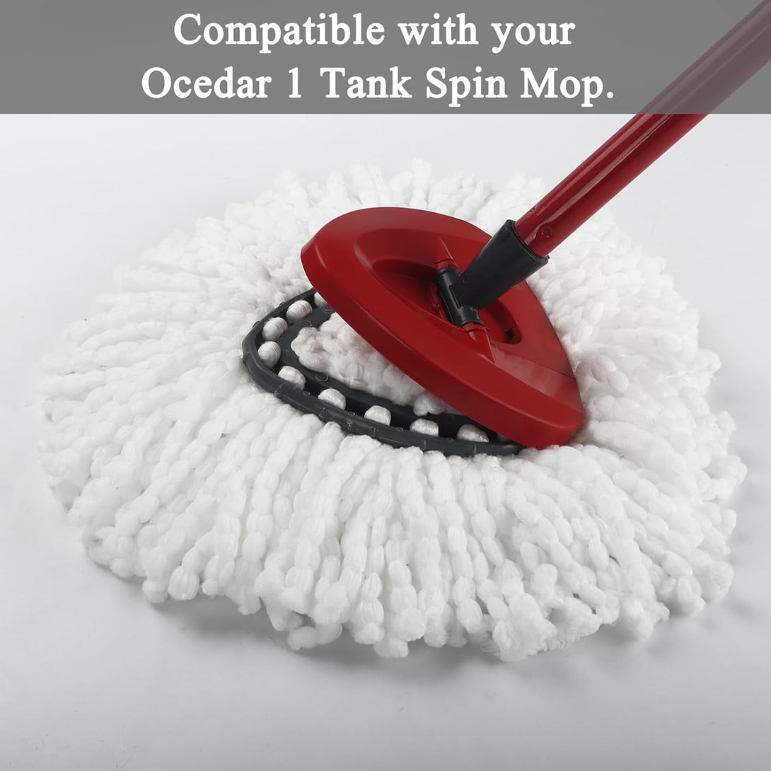 4 Pack Spin Mop Refill Replacement Head Compatible with Ocedar Easywring Spinning Mop - Microfiber Mop Replace Heads