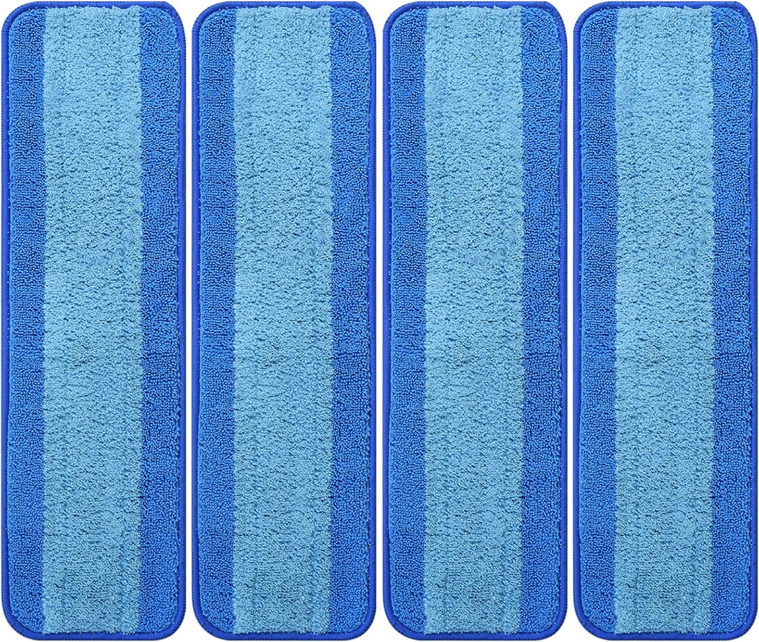 4 Pack Microfiber Cleaning Pad for Bona Mop, Reusable Spray Mop Pads Refills for Multi-Surface Floors, Washable Microfiber Mop Replacement Heads for Hardwood Floors