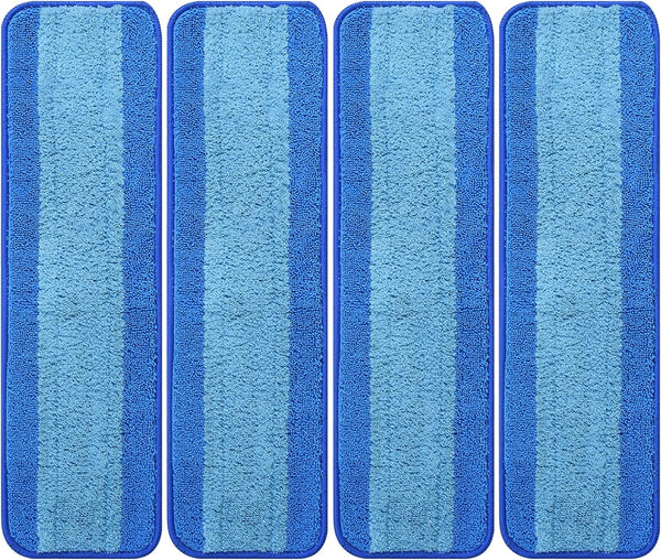 4 Pack Microfiber Cleaning Pad for Bona Mop, Reusable Spray Mop Pads Refills for Multi-Surface Floors, Washable Microfiber Mop Replacement Heads for Hardwood Floors
