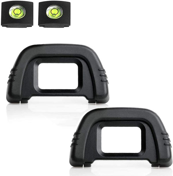 D90 D7000 Eyepiece Eyecup Eye Cup DK-21 for Nikon D750 D610 D600 D300 D200 D80 D70 D50 Camera Viewfinder, ULBTER Eyepiece Cover & Hot Shoe Cover -(2+2 Pack)