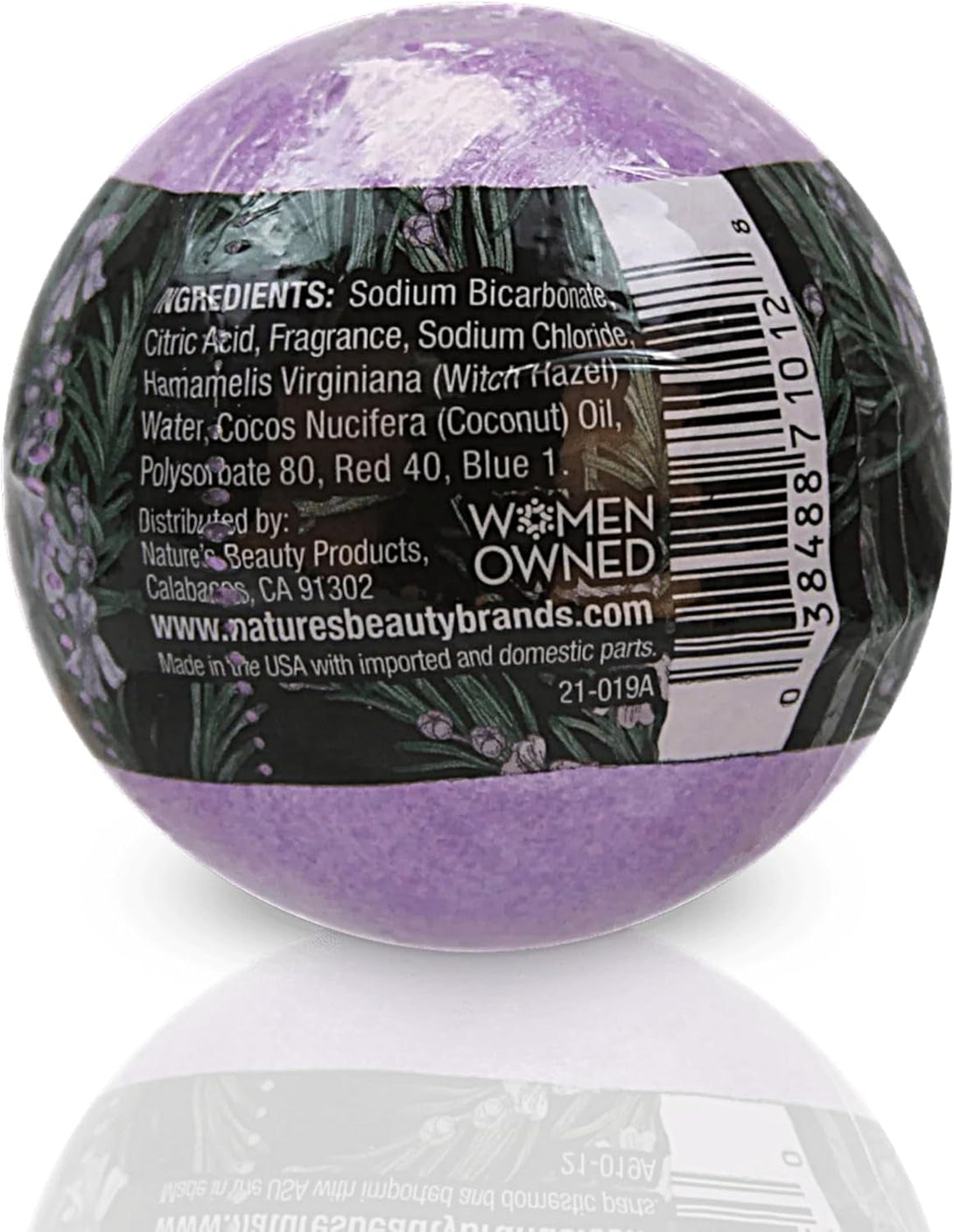 Nature'S Beauty Lavender & Rosemary Bath Bomb Multi-Pack - Luxury Fizzy Spa Bath Bomb to Help Calm, Soothe + Revive Dull and Dry Skin Made with Coconut Oil & Witch Hazel, 5.5 Oz (4 Pack)