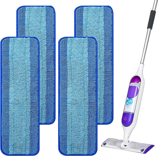 4 Pack Reusable Pads Refills for Swiffer Power Mop, Power Mop Refills for Swiffer Powermop, Cleaning Stubborn Debris from Wooden Floors